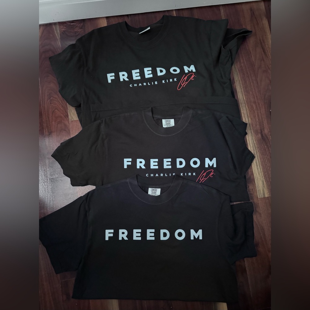 Black Freedom T-Shirt Trio 2 medium 1 large for @aquarianhouse